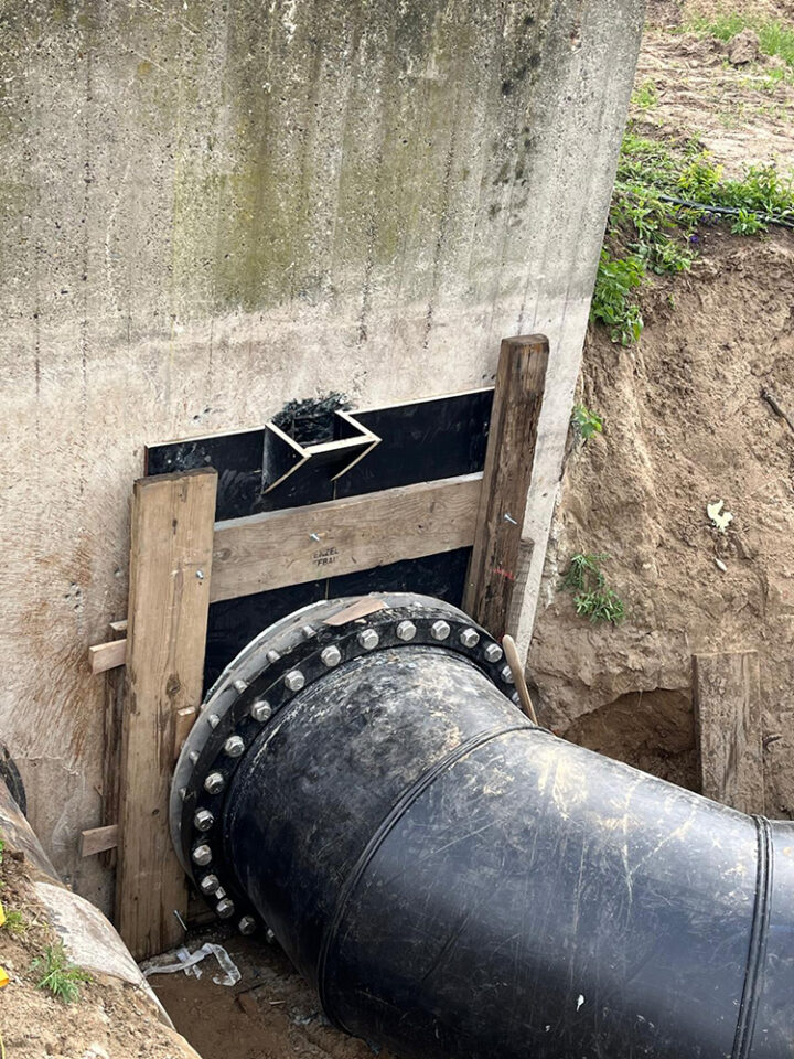 Klärwerk Ruhleben Rohreinführung